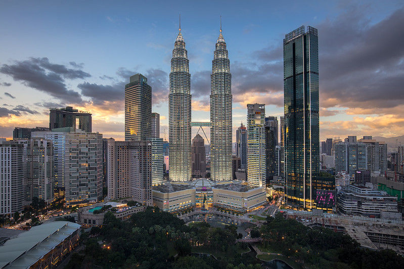 Twin towers in Singapore